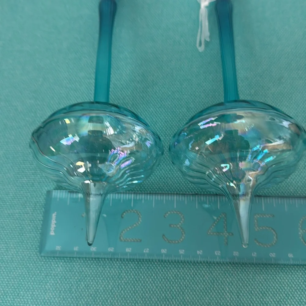 2 Turquoise Top Ornaments